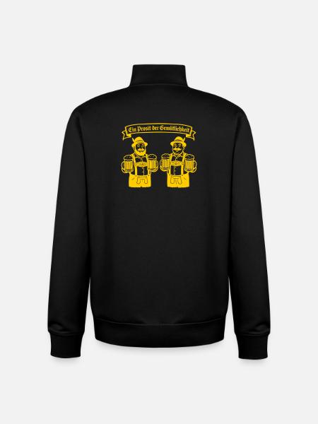 Bier männer - Ein Prosit der Gemütlichkeit - Unisex Organic Zip Sweatshirt by Stanley/Stella - black