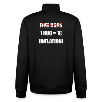 Free Hugs - Adjusted for Inflation - Unisex Organic Zip Sweatshirt by Stanley/Stella - black - Back - AI Model Male 185 light (185cm)