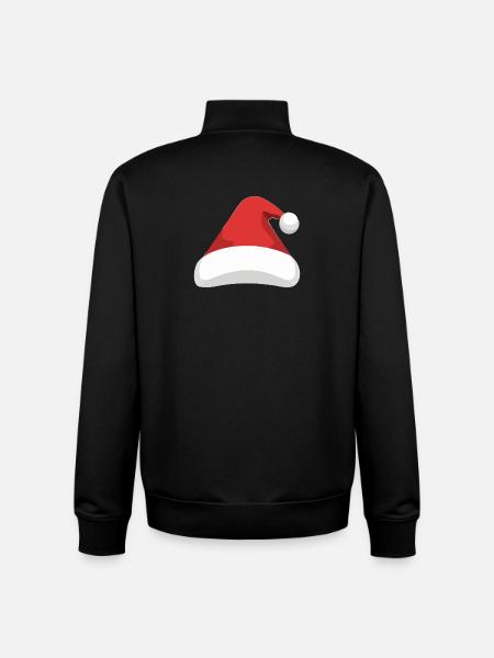 Elf Hat Santa Hat - Unisex Organic Zip Sweatshirt by Stanley/Stella - black