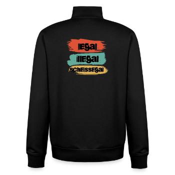 Légal illégal, peu importe le réglage de voiture en disant - Sweat zippé unisexe en coton bio Stanley/Stella - noir - Dos - AI Model Male 185 light (185cm)