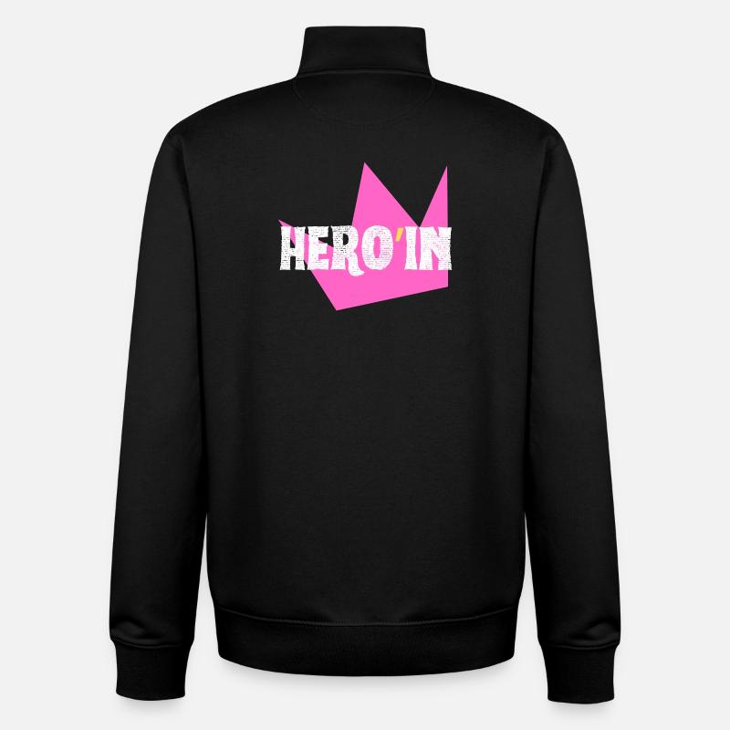 Heldin - Unisex Organic Zip Sweatshirt von Stanley/Stella - Schwarz