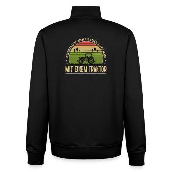 Landwirt Geschenke Landwirtschaft Traktor Bauer - Unisex Organic Zip Sweatshirt von Stanley/Stella - Schwarz - Hinten - AI Model Male 185 light (185cm)