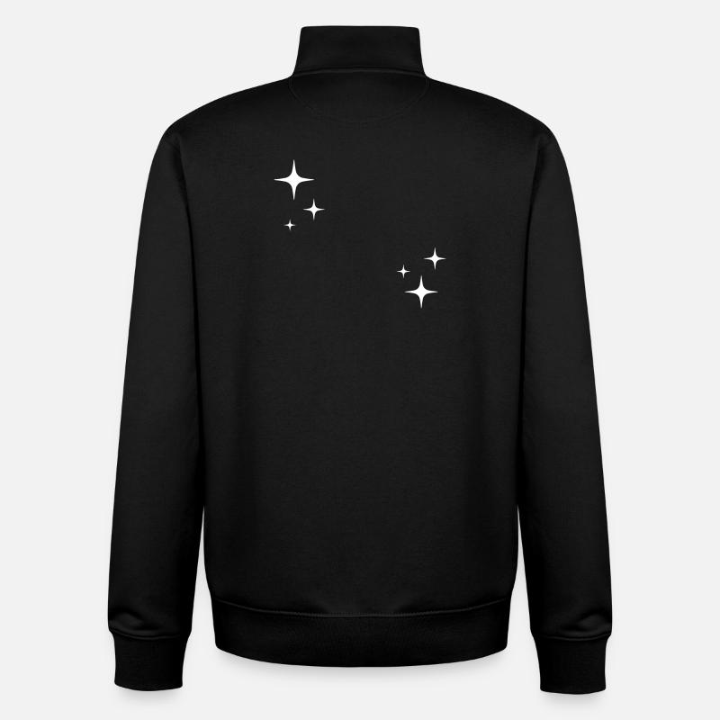 Sterne - Funkeln - Zeichen - Unisex Organic Zip Sweatshirt von Stanley/Stella - Schwarz