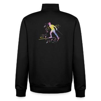 Ski de fond Ski de fond - Sweat zippé unisexe en coton bio Stanley/Stella - noir - Dos - AI Model Male 185 light (185cm)