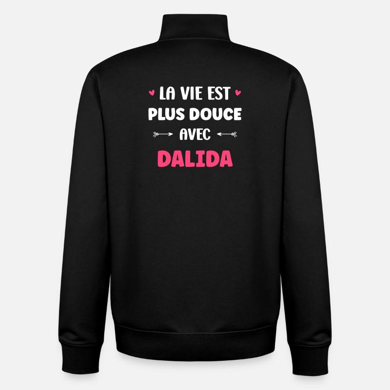 Dalida - Unisex Organic Zip Sweatshirt von Stanley/Stella - Schwarz
