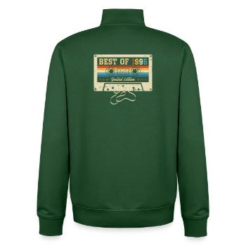 Meilleur anniversaire 1996 30e anniversaire - Sweat zippé unisexe en coton bio Stanley/Stella - vert bouteille - Dos - AI Model Male 185 dark (185cm)
