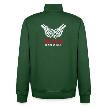 Till death is not enough | Skelett | ewige Liebe - Unisex Organic Zip Sweatshirt von Stanley/Stella - Flaschengrün - Hinten - AI Model Male 185 dark (185cm)