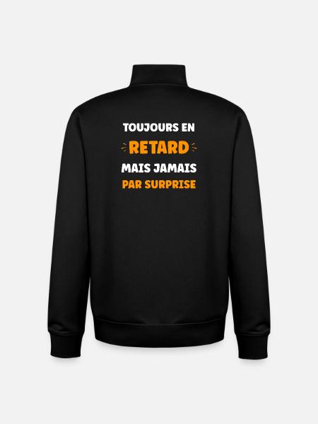 Humor of Lateness: Never Surprised - Unisex Organic Zip Sweatshirt by Stanley/Stella - black