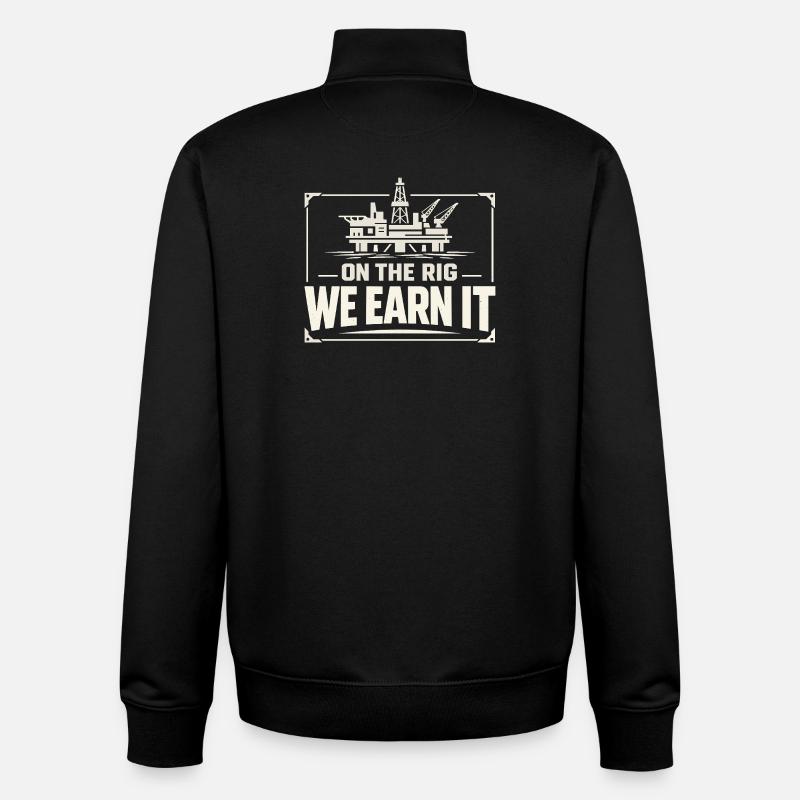 Offshore-bohrer-rig-bohrer Bohrboden Offshore - Unisex Organic Zip Sweatshirt von Stanley/Stella - Schwarz