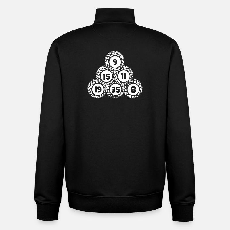Bingo Player Bingo Balls Stack Bingo - Sweat zippé unisexe en coton bio Stanley/Stella - noir