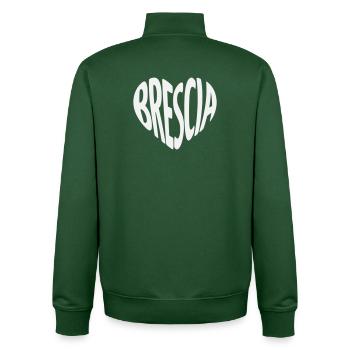 Brescia Italien Herzform - Unisex Organic Zip Sweatshirt von Stanley/Stella - Flaschengrün - Hinten - AI Model Male 185 dark (185cm)