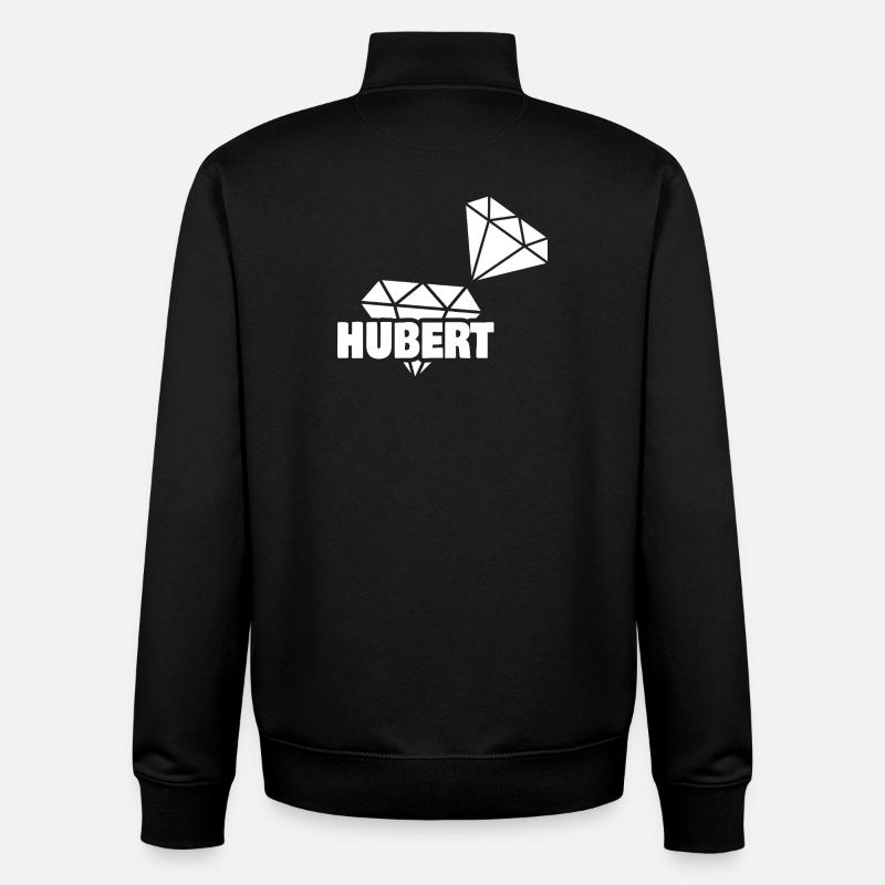 Gift for Hubert - Unisex Organic Zip Sweatshirt by Stanley/Stella - black