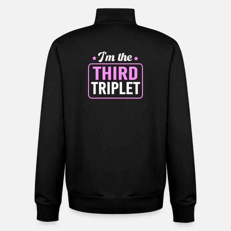 triplet - Sweat zippé unisexe en coton bio Stanley/Stella - noir