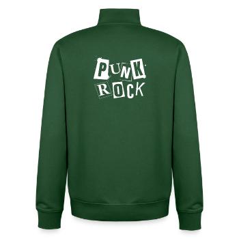 punk-01Punk Rock – Rebellious Music & Alternative - Unisex Organic Zip Sweatshirt by Stanley/Stella - bottle green - Back - AI Model Male 185 dark (185cm)