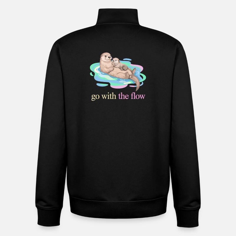 Optez pour le Flow Otter Duo - Sweat zippé unisexe en coton bio Stanley/Stella - noir