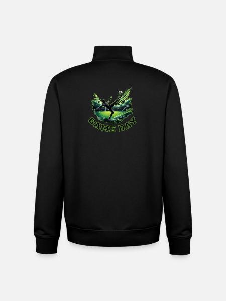 Game Day Soccer: Dynamic Save - Unisex Organic Zip Sweatshirt by Stanley/Stella - black