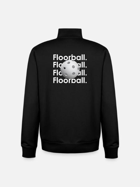 Floorball Graphic - Unisex Organic Zip Sweatshirt by Stanley/Stella - black