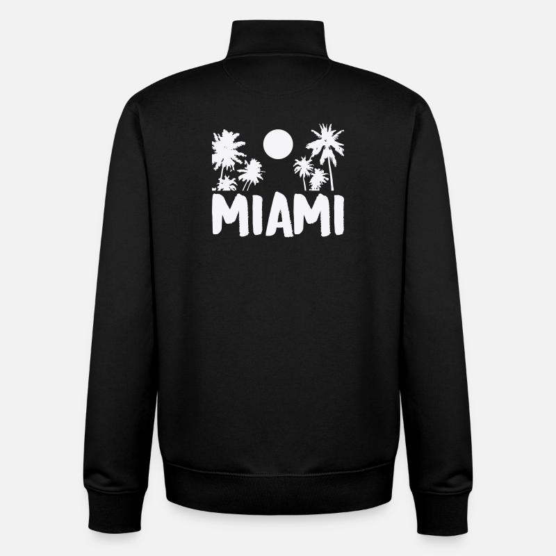 Miami - Sweat zippé unisexe en coton bio Stanley/Stella - noir