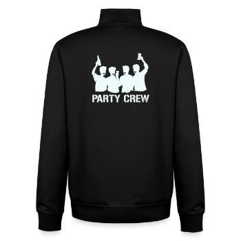 Party Crew Silhouette with Cheers - Unisex Organic Zip Sweatshirt by Stanley/Stella - black - Back - AI Model Male 185 light (185cm)