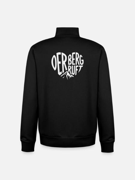 Der Berg ruft Herz - Unisex Organic Zip Sweatshirt von Stanley/Stella - Schwarz