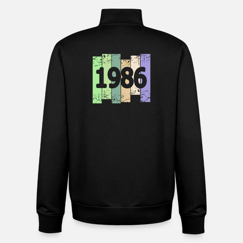 Artwork 1986 - Unisex Organic Zip Sweatshirt von Stanley/Stella - Schwarz