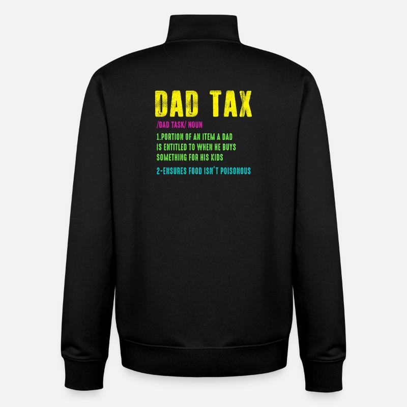 Papa Steuer Neon Humor Tee - Unisex Organic Zip Sweatshirt von Stanley/Stella - Schwarz