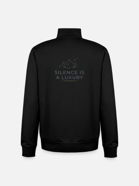 Tranquility is luxury - Unisex Organic Zip Sweatshirt by Stanley/Stella - black