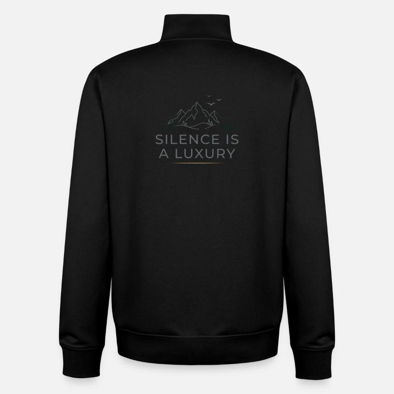 Ruhe Ist Luxus - Unisex Organic Zip Sweatshirt von Stanley/Stella - Schwarz