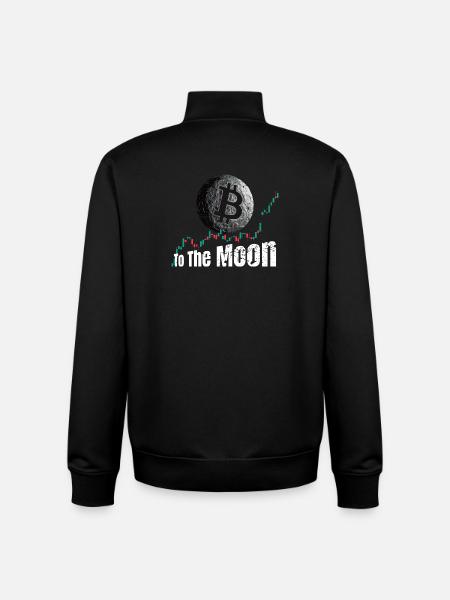 Bitcoin to the Moon - Unisex Organic Zip Sweatshirt by Stanley/Stella - black