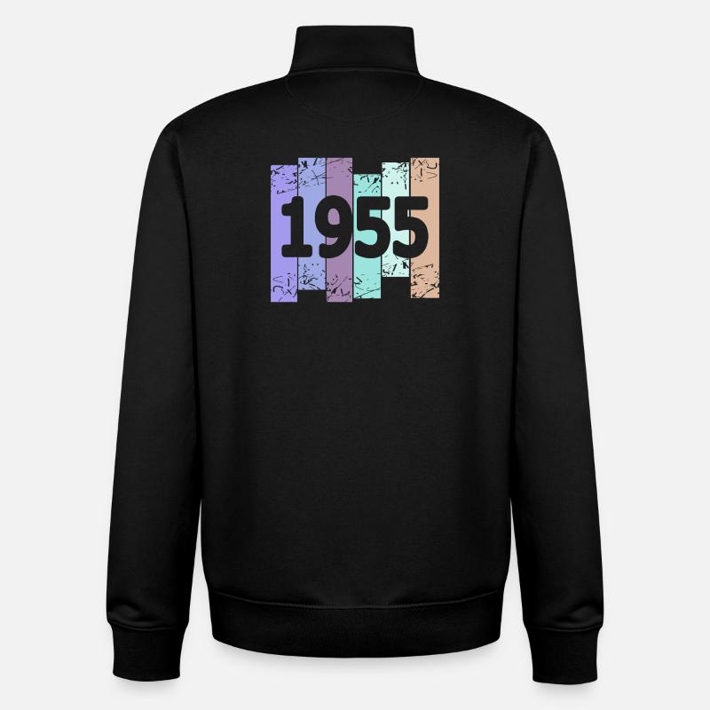 1955 - Sweat zippé unisexe en coton bio Stanley/Stella - noir