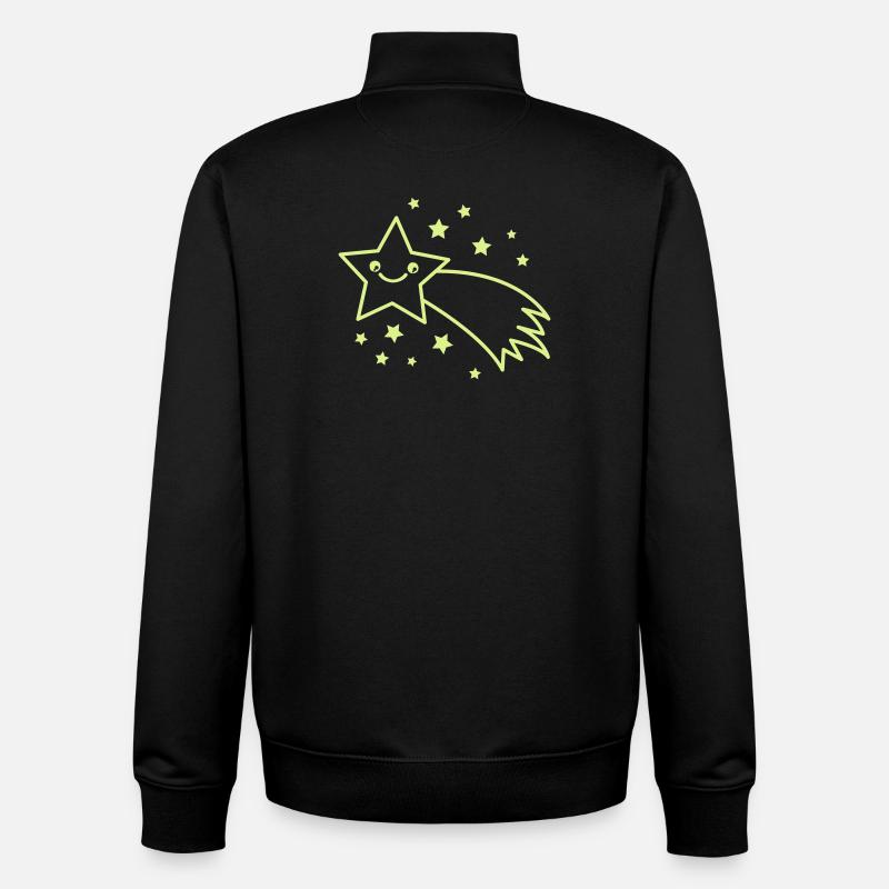 Shooting Star Flight - Unisex Organic Zip Sweatshirt by Stanley/Stella - black
