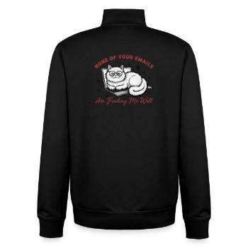 Hangover on the laptop: No mails - Unisex Organic Zip Sweatshirt by Stanley/Stella - black - Back - AI Model Male 185 light (185cm)