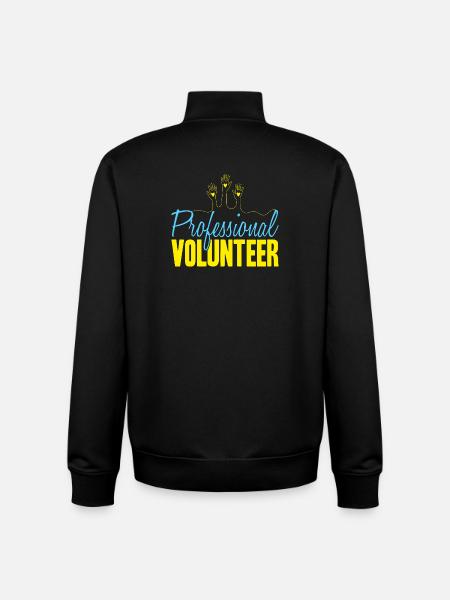 Volunteer Appreciation Professional Volunteer - Unisex Organic Zip Sweatshirt by Stanley/Stella - black