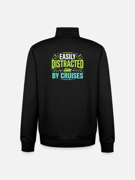 Cruising Granny, Grandma On Deck, - Unisex Organic Zip Sweatshirt by Stanley/Stella - black