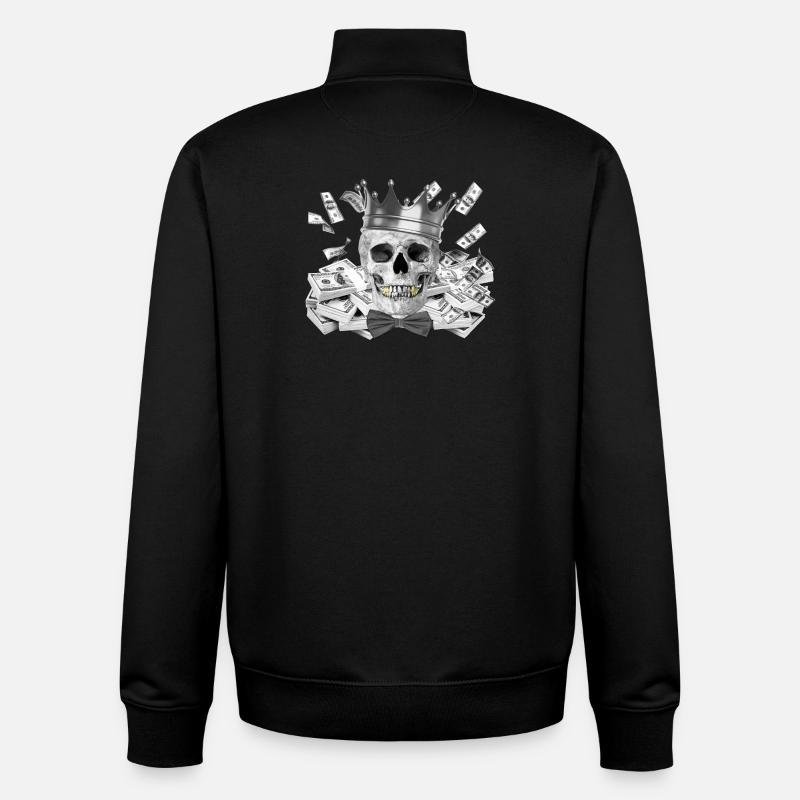 Skull - Unisex Organic Zip Sweatshirt by Stanley/Stella - black