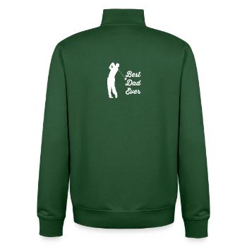 Golf - Unisex Organic Zip Sweatshirt von Stanley/Stella - Flaschengrün - Hinten - AI Model Male 185 dark (185cm)