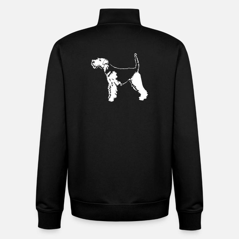 Welsh Terrier "Black Edition" - Unisex Organic Zip Sweatshirt by Stanley/Stella - black