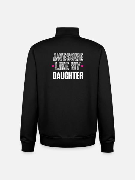 Génial comme ma fille - Sweat zippé unisexe en coton bio Stanley/Stella - noir