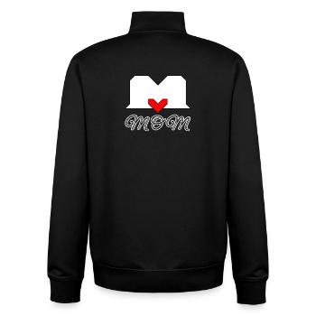 Mother's love best mum best MOM - Unisex Organic Zip Sweatshirt by Stanley/Stella - black - Back - AI Model Male 185 light (185cm)