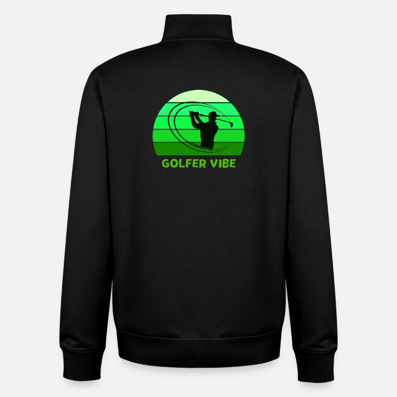 golf, golfeur, fan de golf - Sweat zippé unisexe en coton bio Stanley/Stella - noir