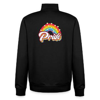 gay pride, pride, LGBT - Sweat zippé unisexe en coton bio Stanley/Stella - noir - Dos - AI Model Male 185 light (185cm)
