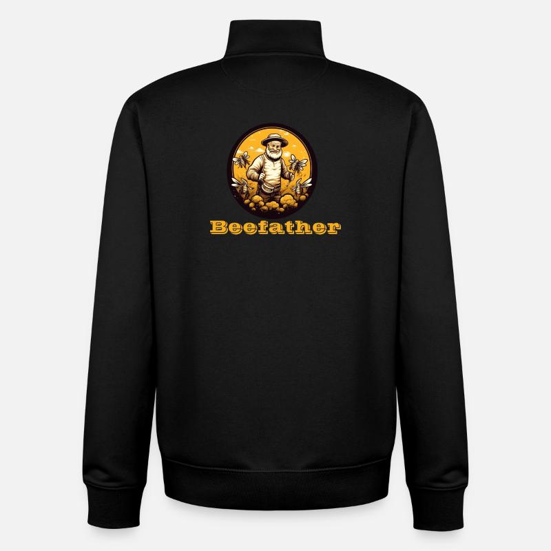 Beefather - Sweat zippé unisexe en coton bio Stanley/Stella - noir