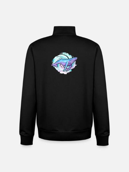 Buckelwal Aquarell - Unisex Organic Zip Sweatshirt von Stanley/Stella - Schwarz