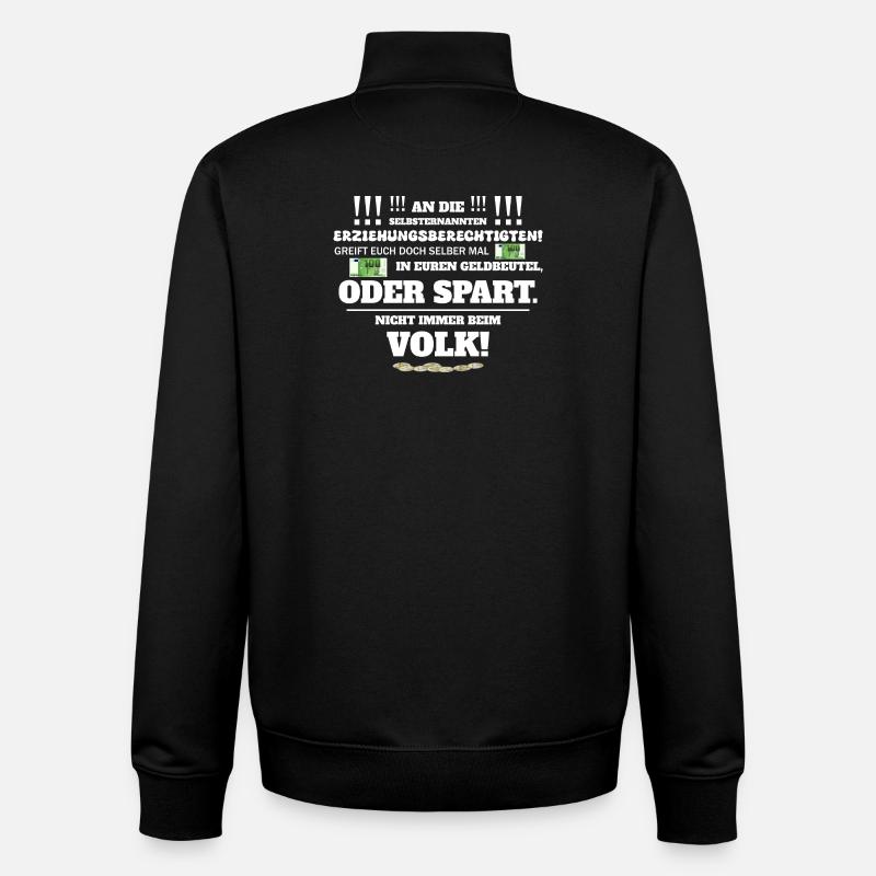 Pas toujours par les gens - Sweat zippé unisexe en coton bio Stanley/Stella - noir