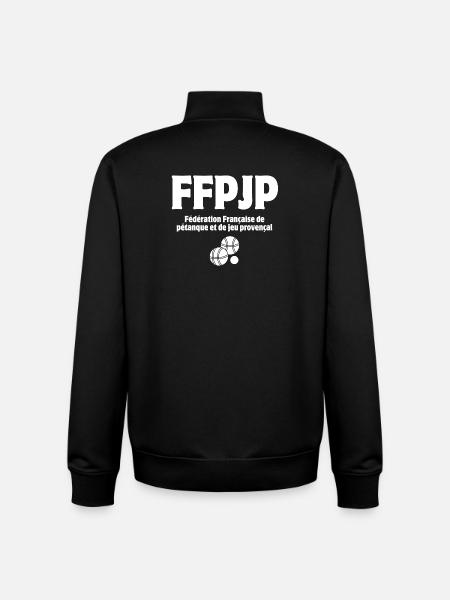 pétanque, pétanque player, pétanqueur - Unisex Organic Zip Sweatshirt by Stanley/Stella - black
