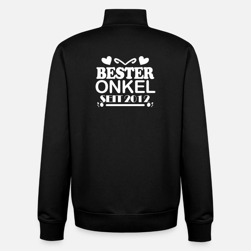 Bester Onkel seit 2012 - Unisex Organic Zip Sweatshirt von Stanley/Stella - Schwarz