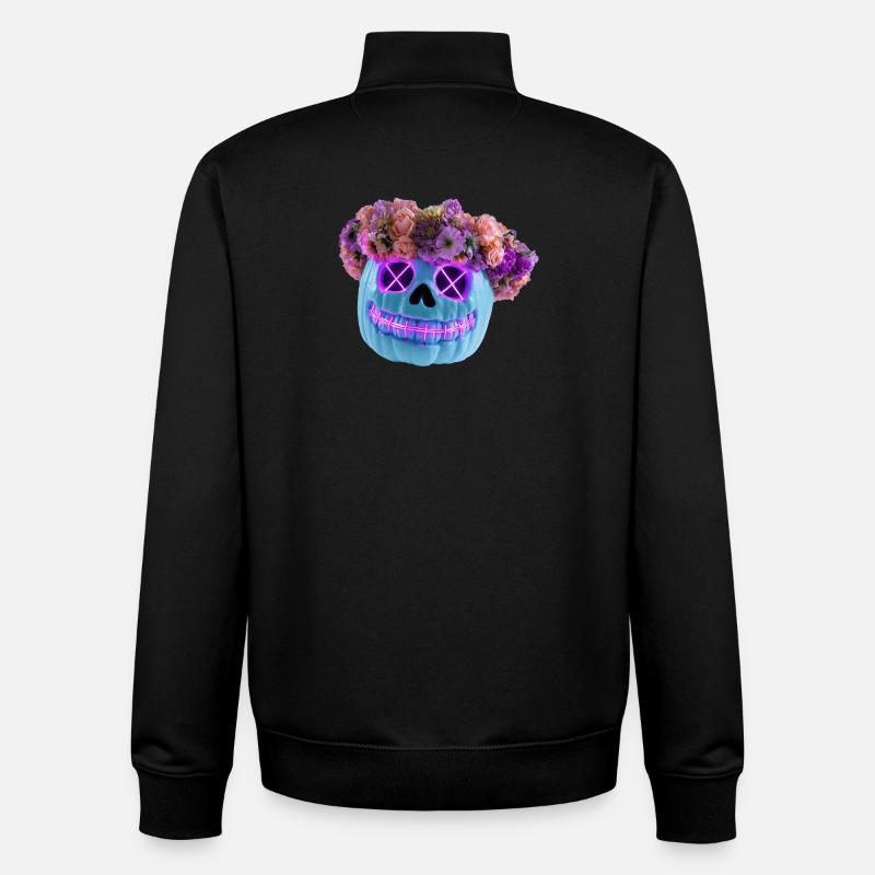 Bloom & Doom - Unisex Organic Zip Sweatshirt by Stanley/Stella - black