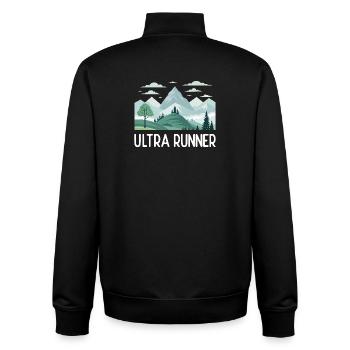 Ultra coureur - Sweat zippé unisexe en coton bio Stanley/Stella - noir - Dos - AI Model Male 185 light (185cm)