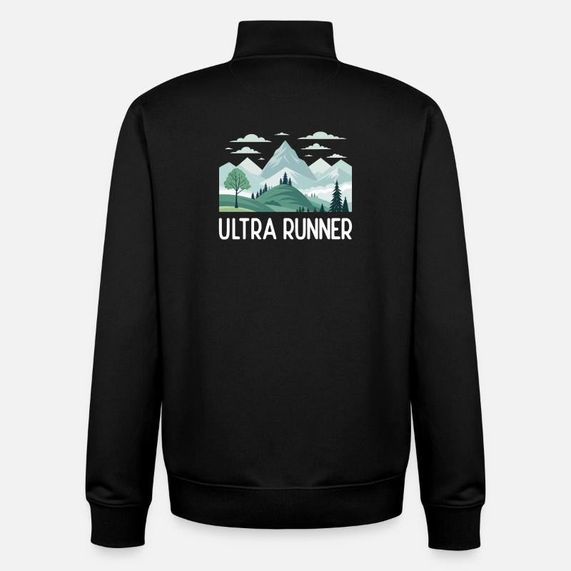 Ultra coureur - Sweat zippé unisexe en coton bio Stanley/Stella - noir