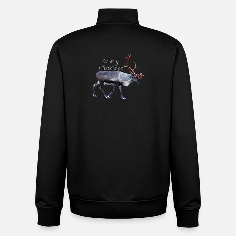 Joyeux Noël - Sweat zippé unisexe en coton bio Stanley/Stella - noir